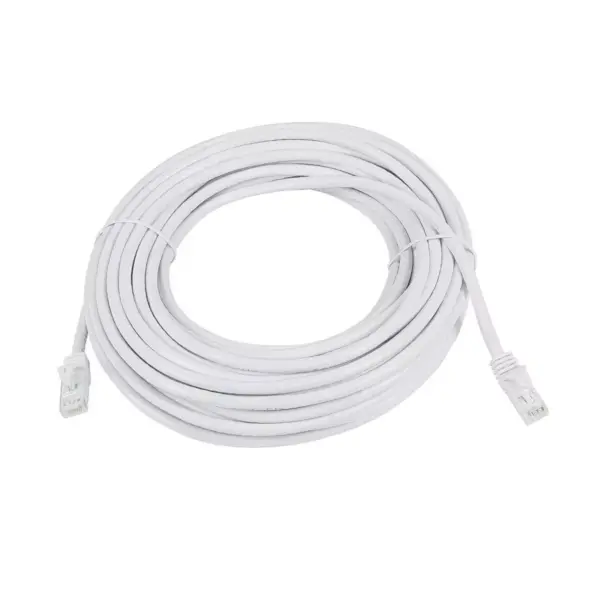 Monoprice Cat6 Ethernet Patch Cable - 100 Feet - White | Network Internet Cord - RJ45, Stranded, 550Mhz, UTP, Pure Bare Copper Wire, 24AWG - Flexboot