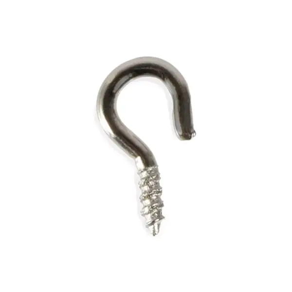 Okuna Outpost 500 Pack Vinyl Coated Screw Eye Hooks, Cup Hook, Silver, 0.21"