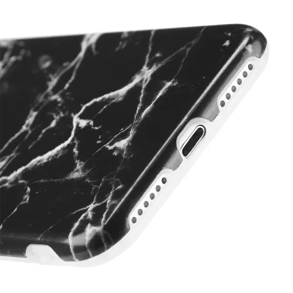 INSTEN TPU Marble Case compatible with Apple iPhone 7 Plus, Black