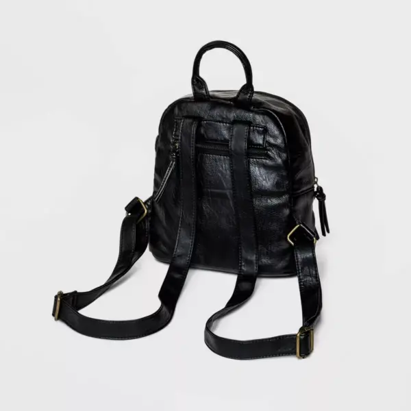 Bueno Mini Zip Closure Backpack - Black