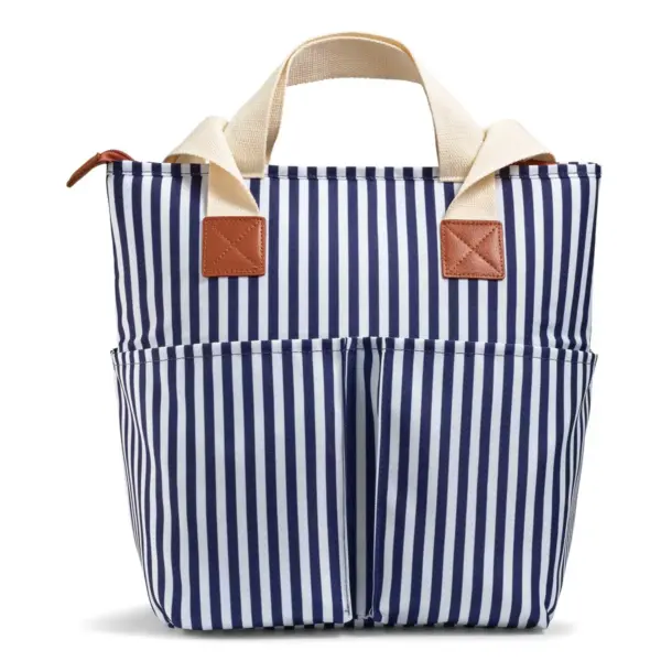 Fit & Fresh Foundry Wine 9.6qt Cooler Tote - Navy Stripe