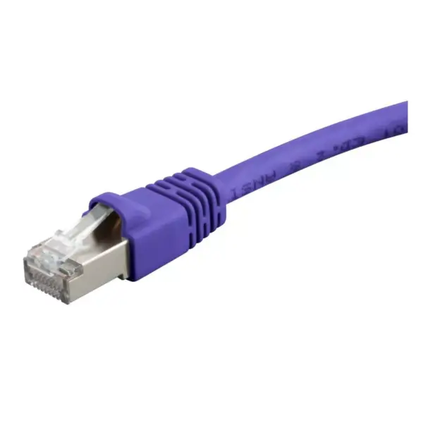 Monoprice Cat6A Ethernet Patch Cable - 7 Feet - Purple | Network Internet Cord - RJ45, 550Mhz, STP, Pure Bare Copper Wire, 10G, 26AWG