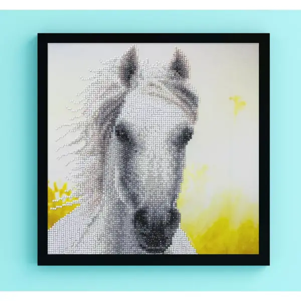 Leisure Arts Diamond Art Intermediate Kit 14.6X14.6"-White Horse