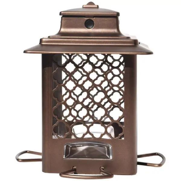 Droll Yankees Stokes Select Metal Hopper Bird Feeder - L - Bronze