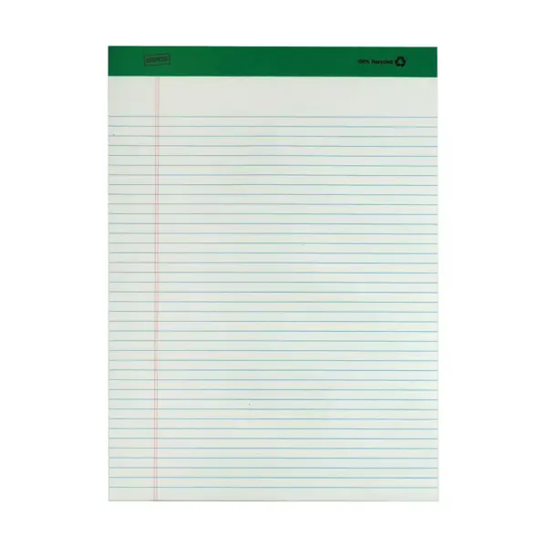 Staples Notepads 8.5" x 11.75" Narrow White 50 Sh./Pad 12 Pads/PK (21675) TR58187/21675