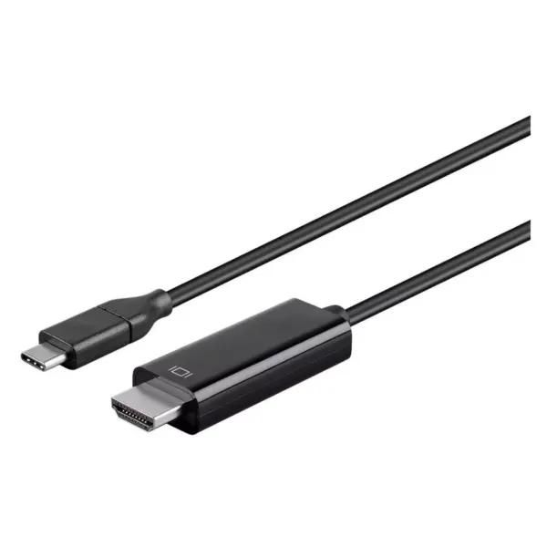 Monoprice USB Type C to HDMI 3.1 Cable - Black - 3 Feet, 5Gbps, 4K@30Hz, Plug & Play, Compatible With Surface Book 2, Dell XPS 13, 15, HP Spectre x360