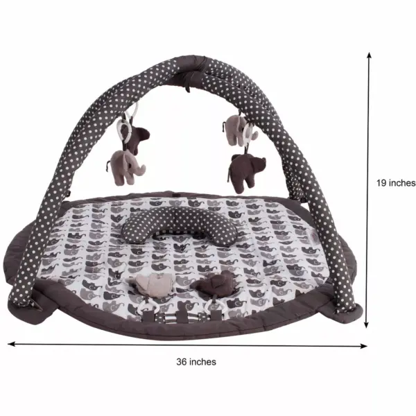 Bacati - Baby Activity Gyms & Playmats (Elephants White/Grey)