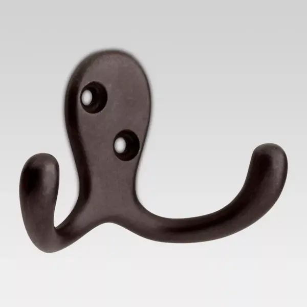 2pk Double Prong Robe Hook in Oil Rubbed Bronze - Room Essentials™