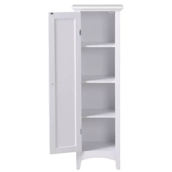 American Furniture Classics One Door Storage Kitchen Pantry Cabinet for Home, Office, or Laundry Room with 3 Adjustable Shelves, White