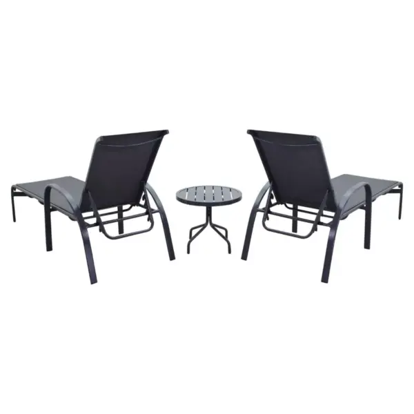 Santa Fe 3pc Chaise Lounge Set - Silver - Courtyard Casual