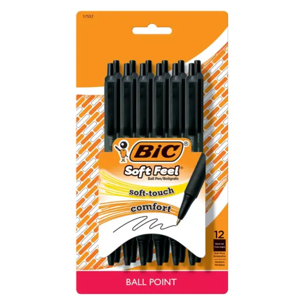 BIC Retractable Ballpoint Pen, 12ct - Black