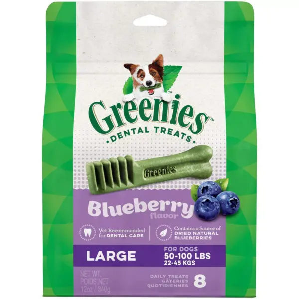 Greenies Blueberry Large Dental Dog Treats - 8ct