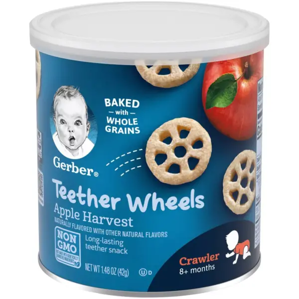 Gerber Teether Wheels Apple Harvest Baby Snacks - 1.48oz