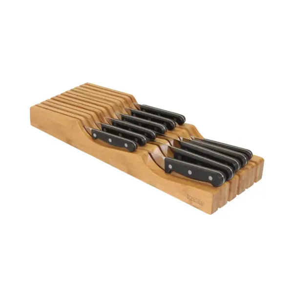 Oceanstar In-Drawer Bamboo Knife Organizer