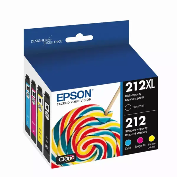 Epson 212XL Black C/M/Y Combo Pack Ink Cartridges (T212XL-BCS)