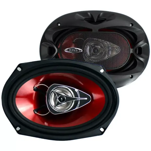 BOSS Chaos CH6920 6x9" 2-Way 350W Car Coaxial Audio Speakers Stereo Red