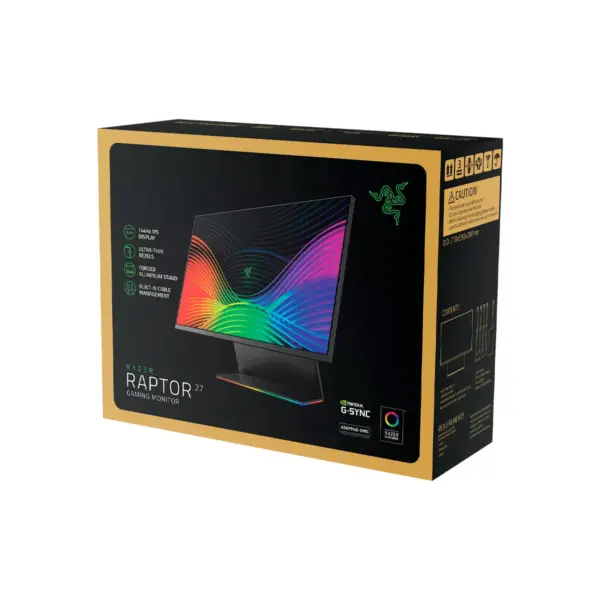 Razer Raptor 27" 144Hz Gaming Monitor - Non-Glare WQHD IPS Display - 90° Tilt