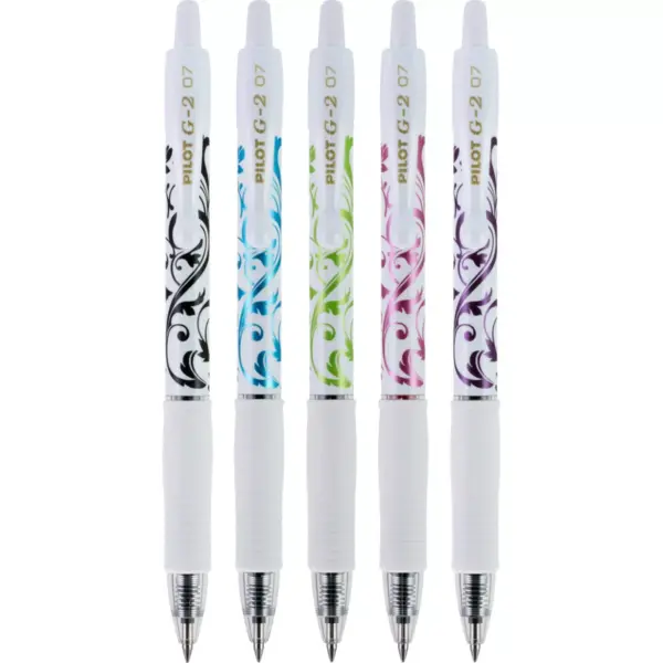 Pilot 5ct G2 Fashion Collection Gel Ink Pens Fine Point 0.7mm