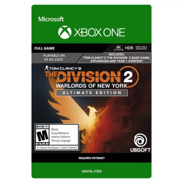 Tom Clancy's The Division 2: Warlords of New York Ultimate Edition - Xbox One (Digital)