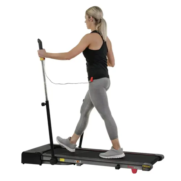 Sunny Health & Fitness Slim Folding Treadmill with Arm Exerciser