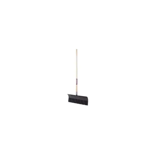 WESTWARD 6YU39 Snow Shovel, 48 in Wood Straight Handle, Aluminum Blade