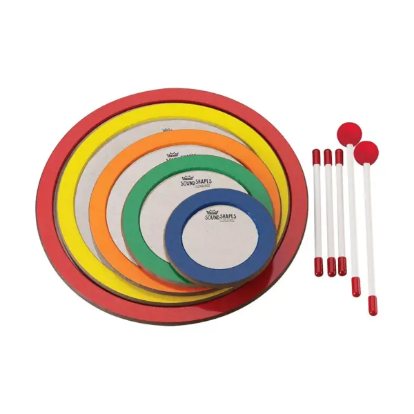 Remo Sound Shapes 5-Piece Not So Loud Circle Pack 6, 8.25, 10.5, 12.75 and 15 in. Dedicated Colors