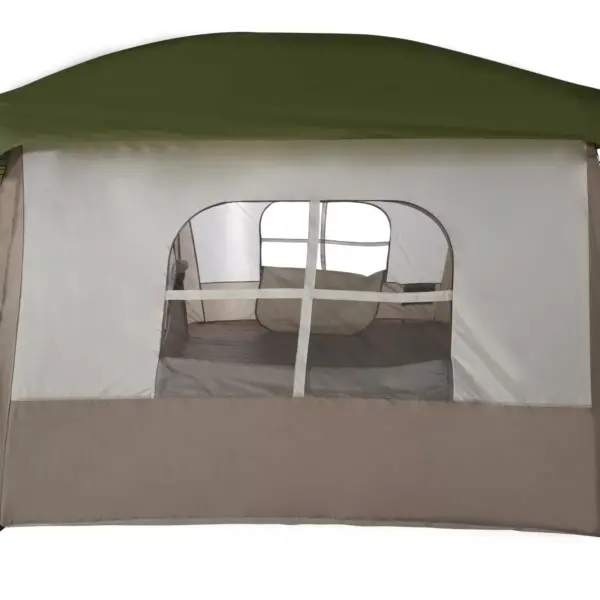 Wenzel Klondike Large Outdoor 8 Person Camping Tent with Screen Room, Green