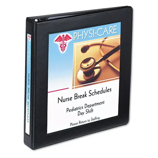 Avery Framed View Heavy-Duty Binder w/Locking 1-Touch EZD Rings 1" Cap Black 68054