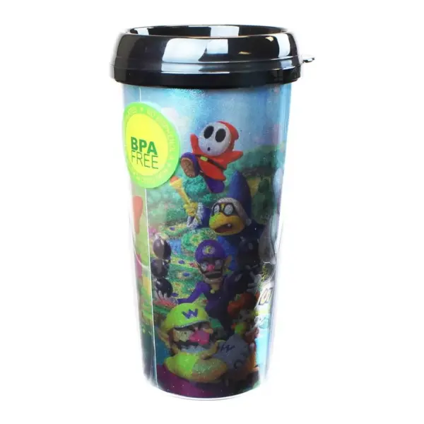 Just Funky Super Mario Party Foil Print 16oz Travel Mug