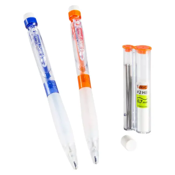 BIC Velocity Max Mechanical Pencil with Large Easer and Refills 0.7 mm Medium Point 2ct