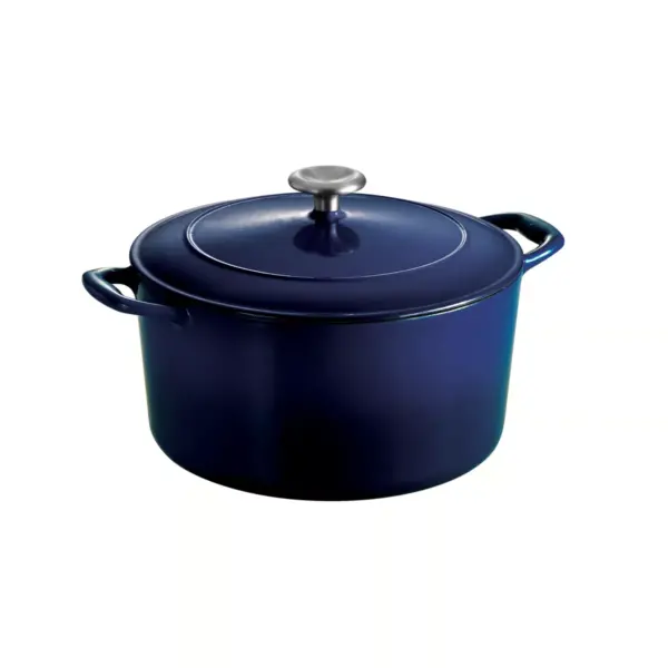 Tramontina Gourmet 6.5qt Enameled Cast Iron Round Dutch Oven with Lid Cobalt