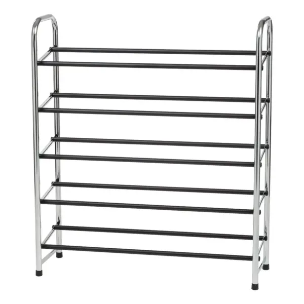 IRIS 5 Tier Supreme Metal Shoe Rack Silver