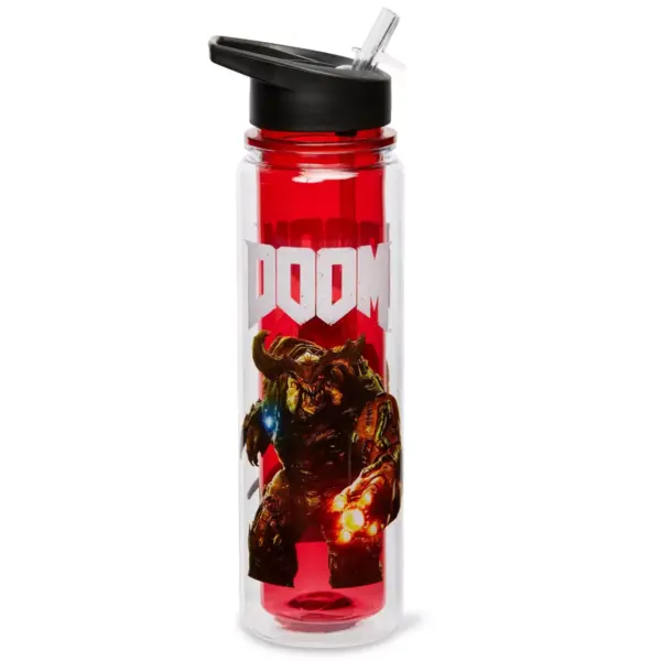 Just Funky DOOM Cyberdemon 16oz Double Walled Plastic Water Bottle