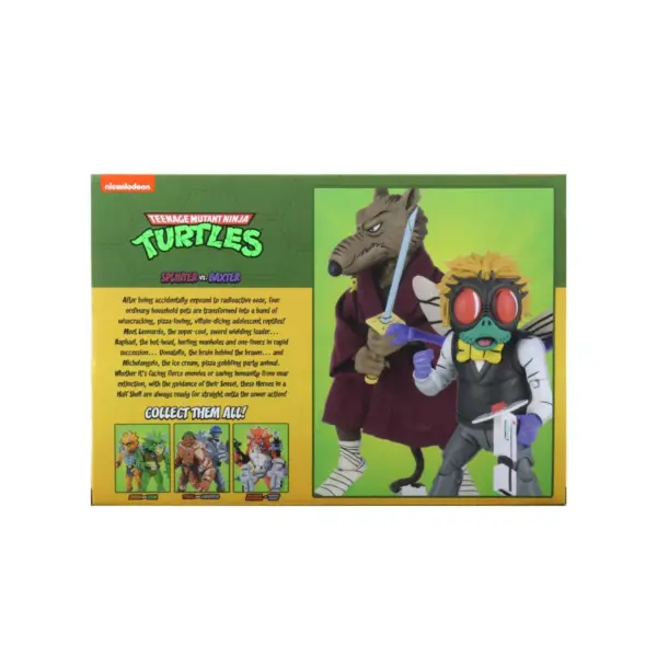 Teenage Mutant Ninja Turtles (Cartoon) - 7" Scale Action Figure - Splinter and Baxter 2pk