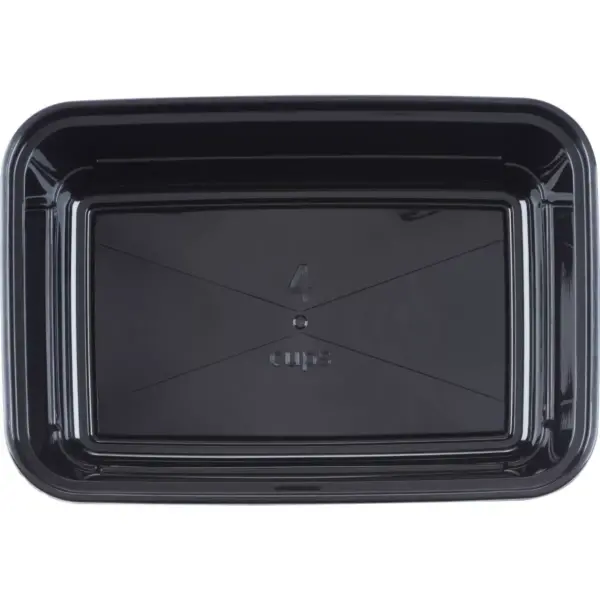 GoodCook Meal Prep 1 Compartment Rectangle Black Containers + Lids - 10ct