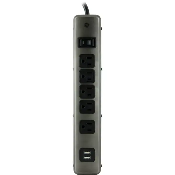 General Electric 5 Outlet Designer Brushed Nickel Surge  Protector