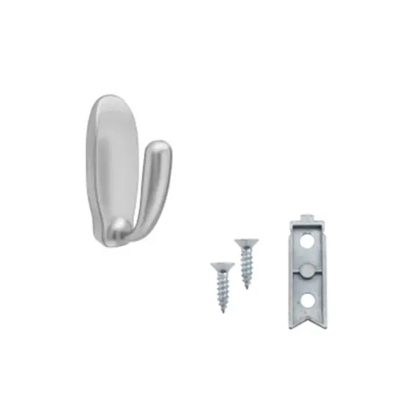 Rev-A-Shelf Sidelines CSSL-HK-SC-5 Decorative Closet Organizing Wall Hooks for Hanging Robes, Coats, or Towels, Satin Chrome (5 Pack)