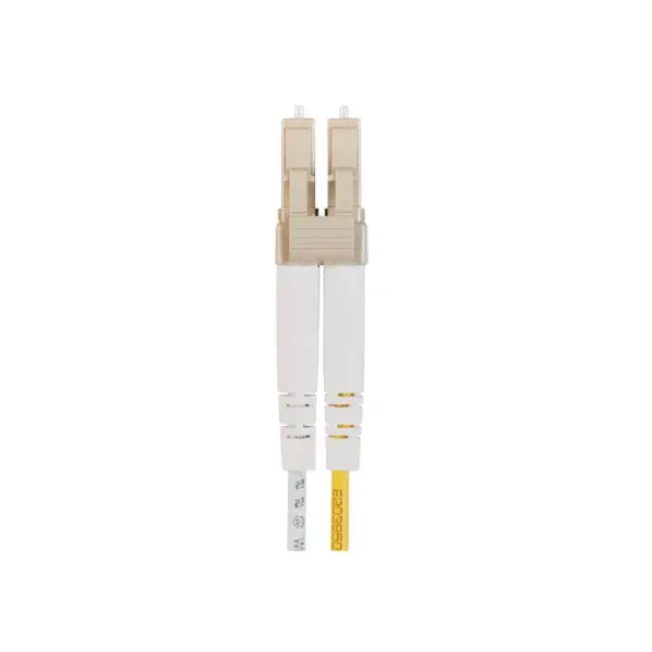 Monoprice OM4 Fiber Optic Cable - 15m (Meter) - LC/UPC-SC/UPC, Multi Mode, Duplex, 50/125 Type, 2.0mm, PVC