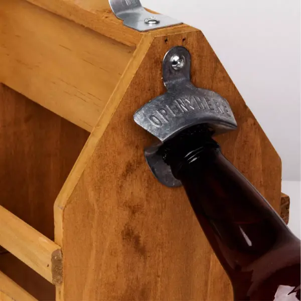 Father's Day Wooden Beer Caddy Bottle Carrier