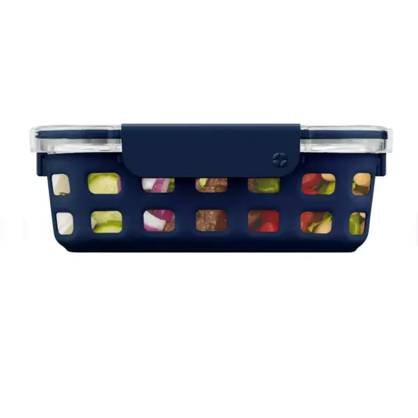 Ello 3.4 Cup Glass Food Container -  Navy