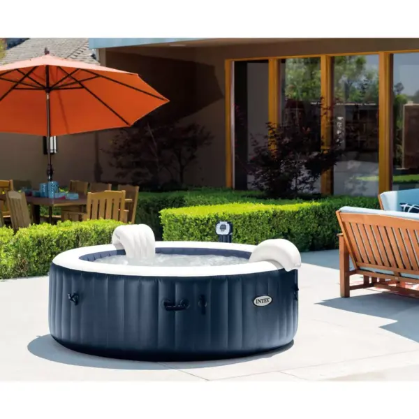 Intex Pure Spa Inflatable 4 Person Hot Tub and Battery LED Multi Color Light