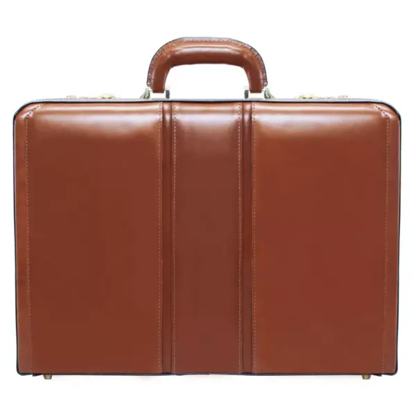 McKlein Daley Leather 3.5" Attache Briefcase - Brown