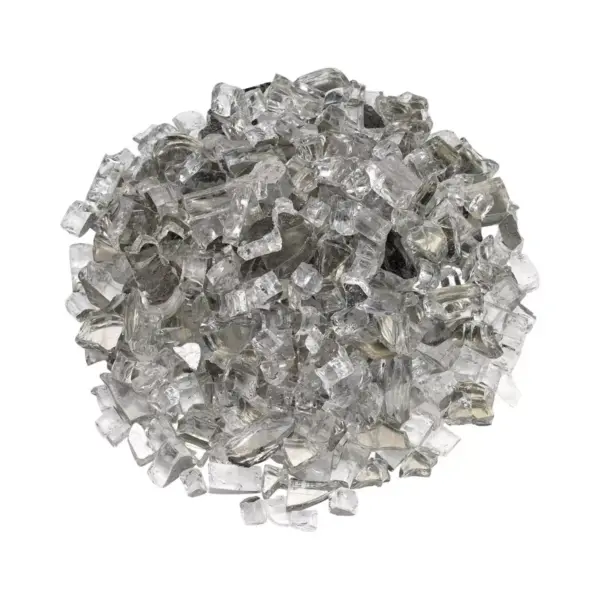 American Fireglass 10 LB Bag 1/2 Inch Reflective Fireplace & Pit Glass, Starfire