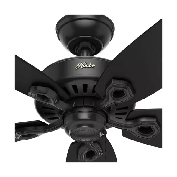 Hunter Fan Company 53294 Builder Elite Versatile Indoor/Outdoor 52 Inch Ceiling Fan without Light Fixture, Matte Black