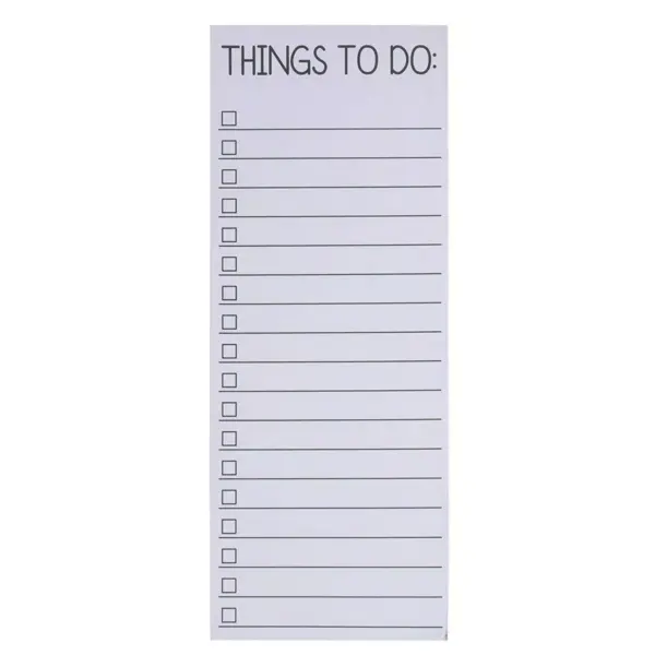 Paper Junkie 6-Pack To-Do List Notepads Magnetic Note Pads Grocery Shopping List Reminders for Fridge 3 Classic Designs 60 Sheets per Pad 3.5" x 9"