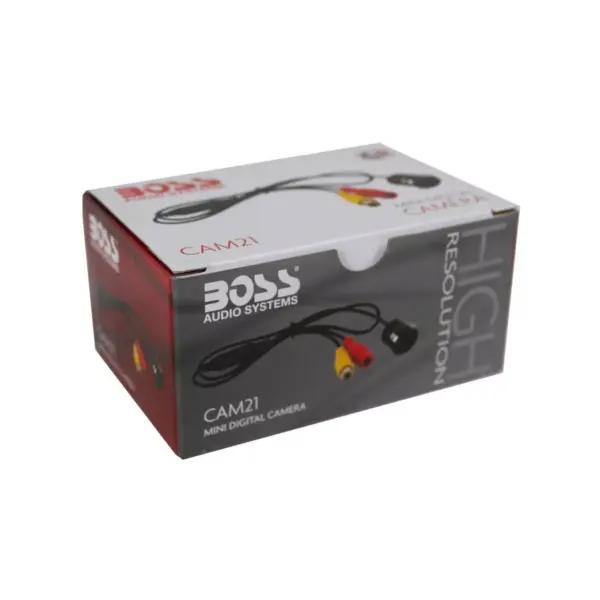 BOSS CAM21 High Resolution Weatherproof Rearview Vehicle Car Backup Color Camera Installation Wire Kit Set