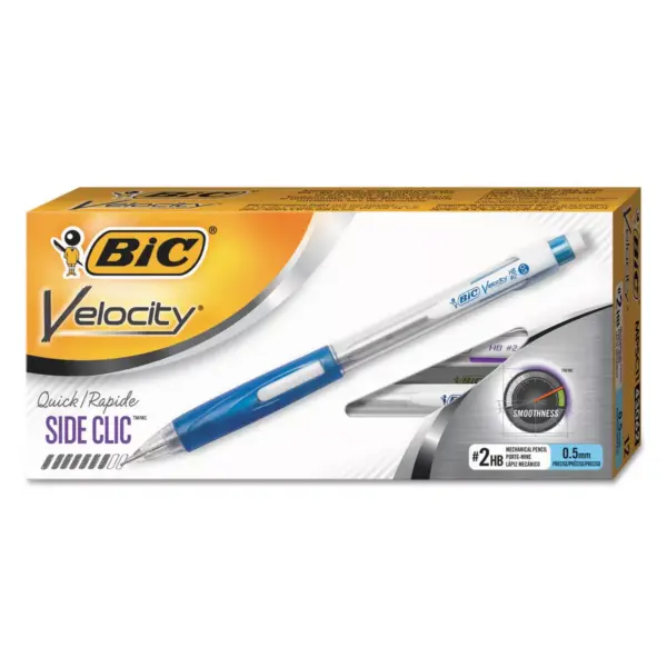 BIC Velocity Side Clic Pencil HB #2 0.5 mm Assorted Dozen MPFSC11BK