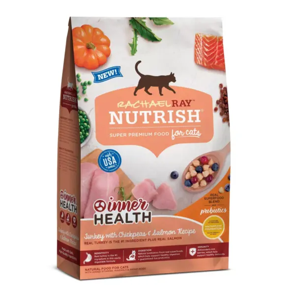 Rachael Ray Nutrish Inner Health Turkey with Chickpeas & Salmon Recipe Adult Premium Dry Cat Food - 6lbs