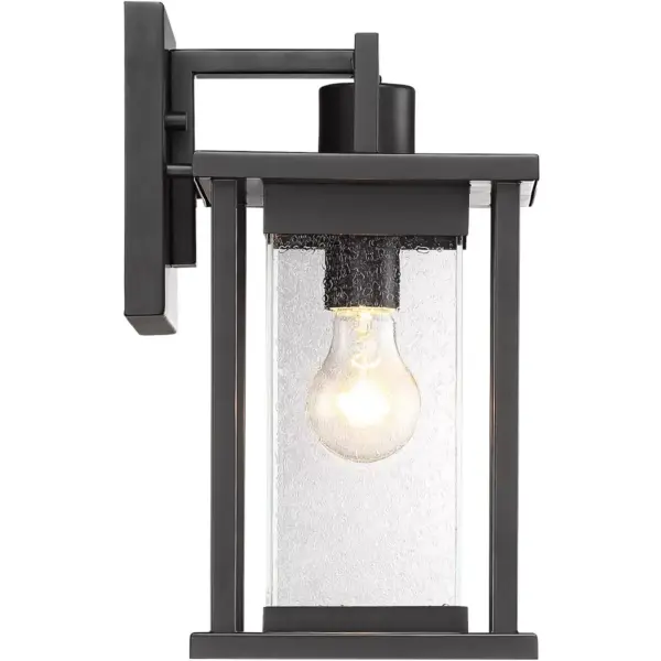 John Timberland Modern Outdoor Wall Light Fixture Painted Dark Gray 11" Spotted Clear Glass for Exterior House Porch Patio