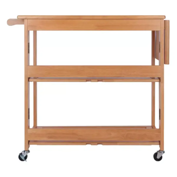 Foldable Cart Wood/Light Oak - Winsome